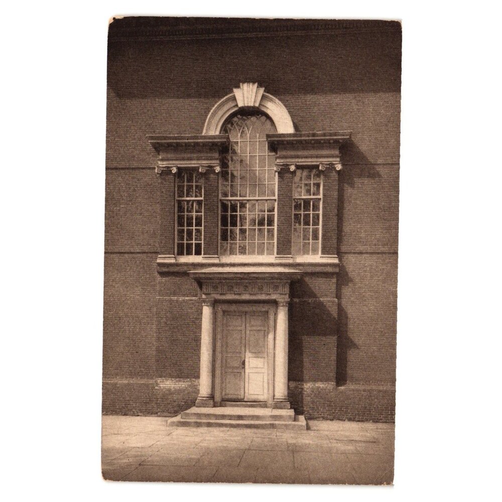 Independence Hall Rear Entrance Vintage Postcard Architectural Photography Road